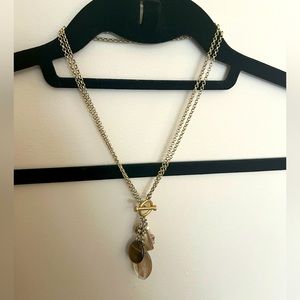 Lia Sophia 8” or 18” bead and stone pendant necklace